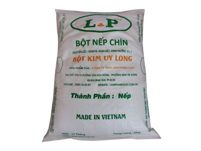 Bột nếp chín nhãn xanh lá