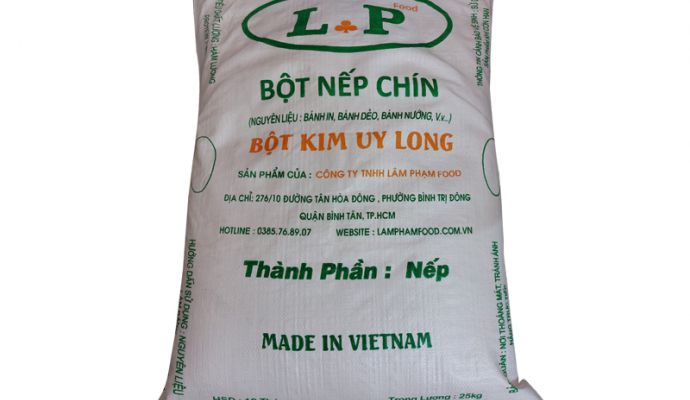Bột nếp chín nhãn xanh lá